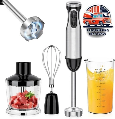 Licuadora De Mano Manual Portable Personal Juego Accesorios Cocina 4x1 Potente - Image 1 of 4