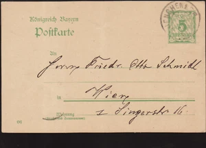 1 schöne Postkarte, Königreich Bayern, gelaufen: 1906 - Bild 1 von 2