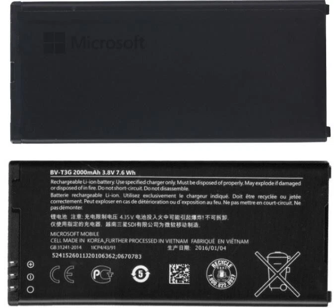 New OEM Microsoft Nokia BV-T3G Original Battery 2000mAh for Lumia 650  - Image 1 of 4