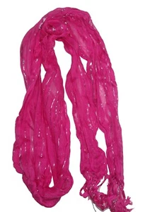 Hot Pink mit Silberfutter Schorf leicht dünn 5 Fuß lang 9 Zoll breit - Bild 1 von 10