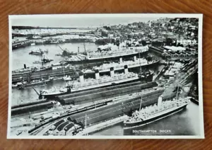AK Southampton Docks 1938 Silveresque RP Ozeandampfer Dampfschiffe - Bild 1 von 2