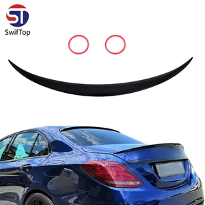 Keine ABE Für Mercedes C W205 Limo 14-21 Sport Heckspoiler Lippe Schwarz Glanz - Bild 1 von 10