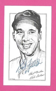 1930s-50s BOB FELLER HOF Cleveland Guardians Autographed Post Card - Picture 1 of 2