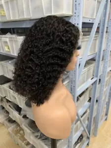 Sunature Echthaar Perücken 13X4 Full Lace Jerry Curl schwarz 150% 180% 8-14 cm - Bild 1 von 5