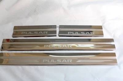 Fit For Nissan Pulsar 2012-2016 Hatchback Chrome Scuff Plate Side Door Cover - Imagem 1 de 3