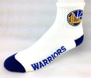 Golden State Warriors Basketball Deuce White Quarter Socks - Picture 1 of 3