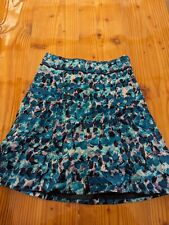ann taylor blue multicolored skirt sz 2