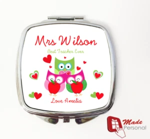 PERSONALISIERTER Lehrer Geschenk Kompaktspiegel - Apfel für Lehrer Design - Bild 1 von 2