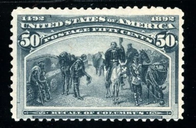 Scott 240 RG FVF US 1893 Expo Recall of Columbus SCV $450 - Image 1 of 2