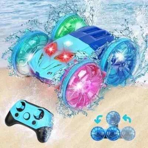 Ferngesteuertes Auto 4WD Spielzeugauto mit 7-Farbleuchten 2.4Ghz Doppelseitig - Bild 1 von 6