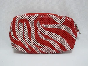 (1) NWOT Red/White Patterned Small Makeup Bag *FREE SHIP* - Picture 1 of 7