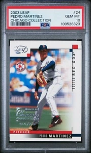 2003 Leaf Chicago Collection Parallel 24 Pedro Martinez #/5 PSA 10 GEM MINT POP1 - Bild 1 von 2