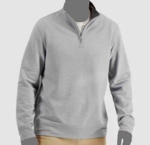 $65 Club Room Men's Gray Mock Collar Long Sleeve 1/4 Zip Sweatshirt Size XL - Picture 1 of 1
