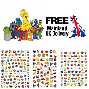 Nail Art Stickers Self-adhesive Sesame Street Cartoon Characters Elmo Big Bird - Picture 1 of 5