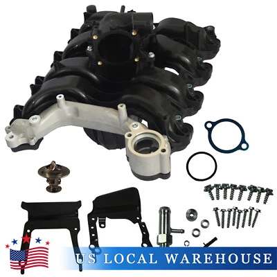 Upper Engine Intake Manifold For Ford E-250 E-150 W/Thermostat & Gaskets Kit - Image 1 of 4