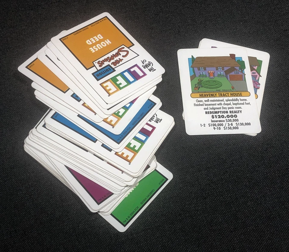 Life Simpsons Edition Original Replacement Game Parts Salary Cards and More - Image 1 of 1