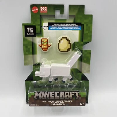 Minecraft Arctic Fox & Accessories Core 3.25" Action Figure Mojang NEW FREE P&P - Image 1 of 4