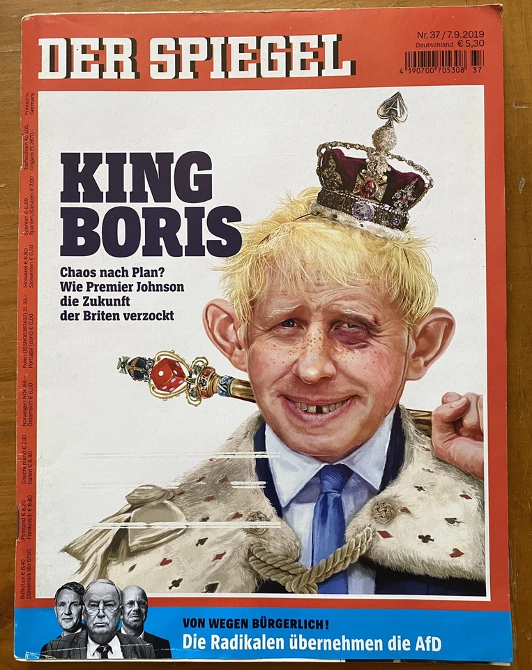 MAD Alfred King Boris Johnson AfD Radicals Chemtrails Der Spiegel Magazine 2019 - Image 1 of 4