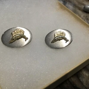 Vintage FOSTER Gold/Silver Tone Fishing, Swordfish Cufflinks - Picture 1 of 5