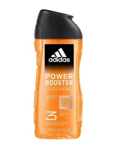 18,63€/L- 6x Adidas Duschgel Men- Power Booster- 3in1(Körper,Haar,Gesicht)-250ml - Bild 1 von 2
