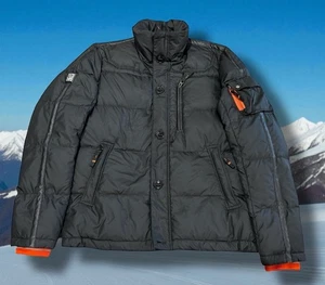 Descente Maxwell D5-8330 Mens XL Black Orange Heat Navi Down Puffer Jacket Coat - Picture 1 of 24