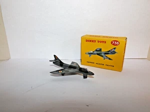DINKY TOYS NO. 736 HAWKER HUNTER FIGHTER MIB - Picture 1 of 6
