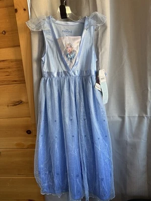 Nuevo Vestido/PJs Disney Frozen Niñas Talla Pequeña Azul Foto 1 de 4
