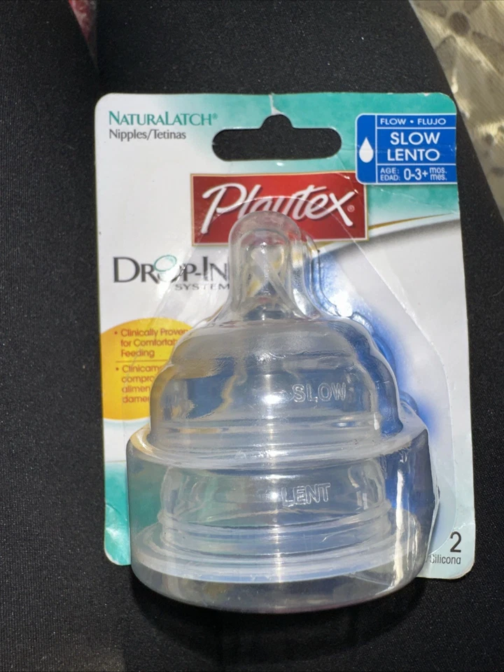 Playtex Nurser Drop-Ins System silicone slow flow 0-3 mo Naturalatch nipples 2pk - Image 1 of 1