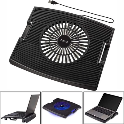 Hama USB Radiatore Notebook LED Ventola Cooler Pad di Raffreddamento 13" - 15,6" Supporto Notebook - Immagine 1 di 4