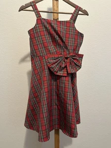NWT! Girl's Red Plaid Christmas Dress by Blue Rain, Sz; 14 - Picture 1 of 5