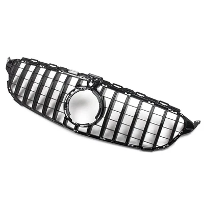 GT Style Front Grille For Mercedes-Benz W205 C Class C200 C300 C43 AMG 2019-2022 - Image 1 of 4
