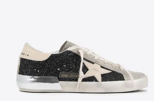 Golden Goose Superstar sneaker Black, Glitter Taupe NIB Women EU 41 US 11 - Picture 1 of 8