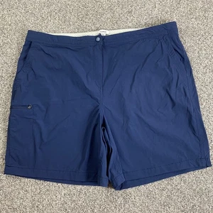 L.L. Bean Shorts Womens 20W Blue Bermuda Regular Fit 13" Rise Pockets Nylon - Picture 1 of 13