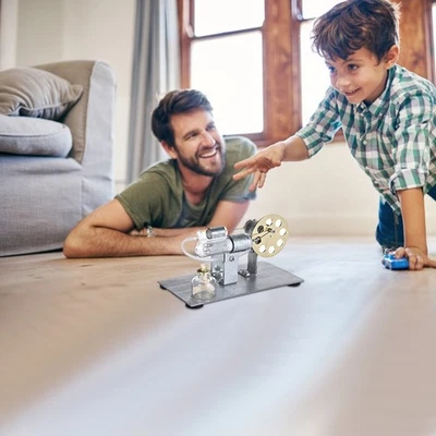 1-Mini Hot Air Stirling Engine Motor Model Stream Power Experiment Educational - Image 1 of 4