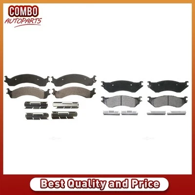 Conjunto de pastilhas de freio a disco dianteiro traseiro compatível com 2001-2002 Dodge Ram 2500 - Imagem 1 de 4