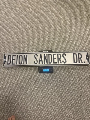 Vintage Deion Sanders Drive 1990's  Cowboys Heavy Duty Metal Street Sign 36x6 - Image 1 of 4