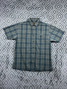 Howler Brothers Shirt Mens Large Green Tattersall Plaid Outdoors Hiking Camping - Picture 1 of 10