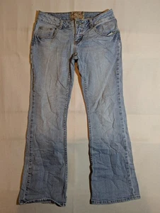 Pantalones de mezclilla para mujer American Rag Cie 1S acampanados bolsillos para piernas lavado claro Western - Imagen 1 de 11