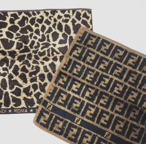 FENDI Animal Print Towel Set of 2 Designer Bathroom - Picture 1 of 1