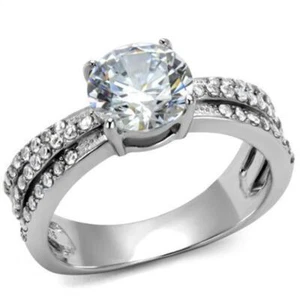Anillo de Compromiso Boda y Matrimonio con Diamante Zirconia Para Mujeres Color - Picture 1 of 11