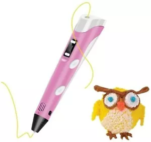3D Stift für Kinder - 3D Stift Kit mit intelligentem LED Display und USB Aufladen - pink - Bild 1 von 8