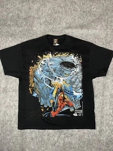 New Huf Marvel Hulk Spiderman T-shirt 2xl Black Todd McFarlane Battle Spider-man - Picture 1 of 6