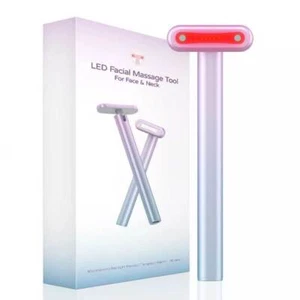 4 in 1 Facial Wand LED Red Light Therapy Face & Neck Skin Care & Beauty Massager - Picture 1 of 11