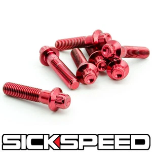 5 PC CHROMED RED WHEEL BOLTS FOR 3 PIECE WHEELS/RIM LIP 44MM THREAD 8x1.25 P10 - Picture 1 of 1