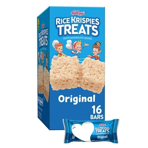 Crispy Marshmallow Squares, Kids Snacks, Snack Bars, Original, 12.4Oz Box (16 Ba - Picture 1 of 11