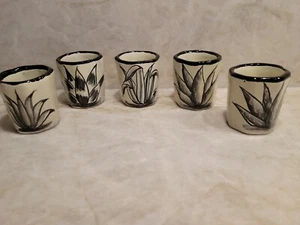Studio Art Pottery Hand Painter Succulent Miniture Planter  Set - Picture 1 of 5