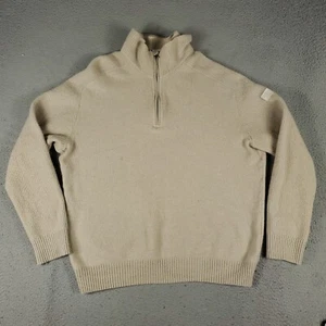 Paul & Shark Sweater Mens Size 2XL Beige Wool Yachting 1/4 Zip Up Sweatshirt * - Picture 1 of 13