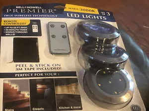 Bell + Howell Premier Under Cabinet LED Lights Remote Batteries 3-Pack Wireless - Picture 1 of 2