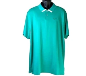 Green Nike Dri-Fit Men's Polo Size X  Large Short Sleeve Shirt - Picture 1 of 8