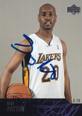 Gary Payton Signed 2003-04 Upper Deck Lakers Basketball Card #119 PSA/DNA Auto'd - Image 1 of 4